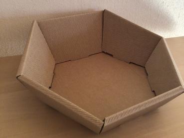 Geschenkkarton offen 6eckig